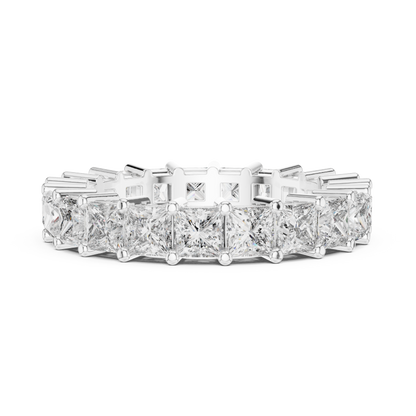 Princess Cut Full Eternity Diamond Ring •9K/10K/14K/18KGold Band • Stacking Wedding Ring