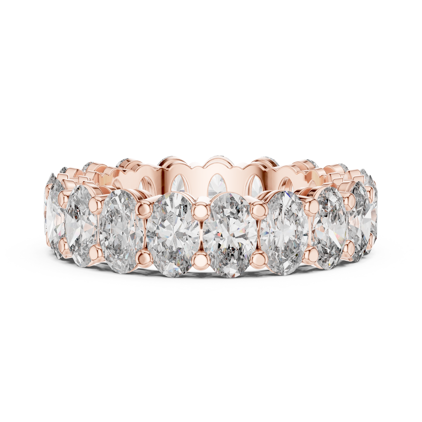 Oval Diamond Eternity Band TMV • Full Circle Luxe Ring • Royal Moissanite Bridal Gift