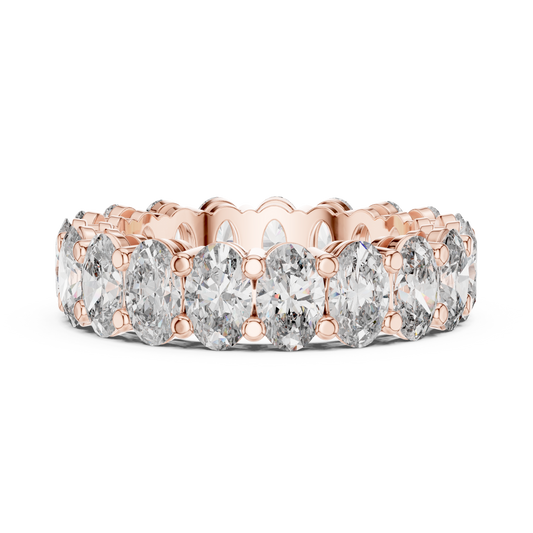 Oval Diamond Eternity Band TMV • Full Circle Luxe Ring • Royal Moissanite Bridal Gift