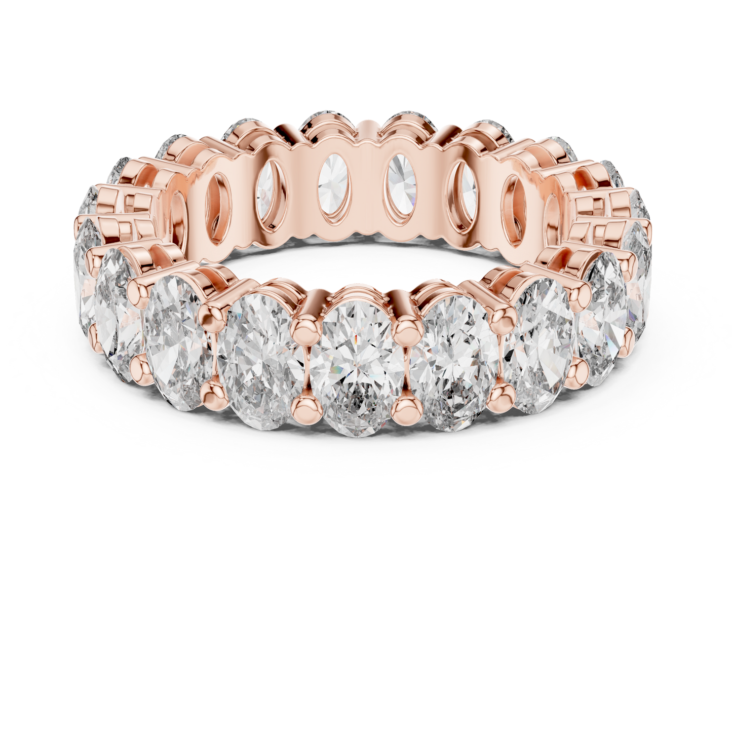 Oval Diamond Eternity Band TMV • Full Circle Luxe Ring • Royal Moissanite Bridal Gift