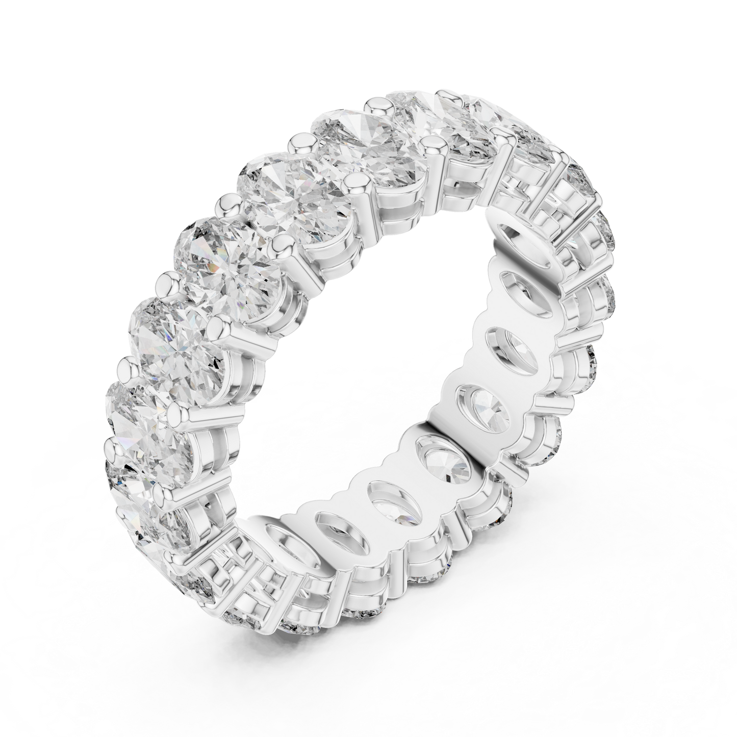 Oval Diamond Eternity Band TMV • Full Circle Luxe Ring • Royal Moissanite Bridal Gift