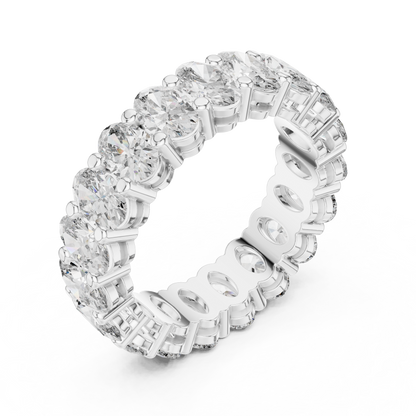 Oval Diamond Eternity Band TMV • Full Circle Luxe Ring • Royal Moissanite Bridal Gift