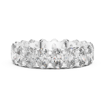 Oval Diamond Eternity Band TMV • Full Circle Luxe Ring • Royal Moissanite Bridal Gift