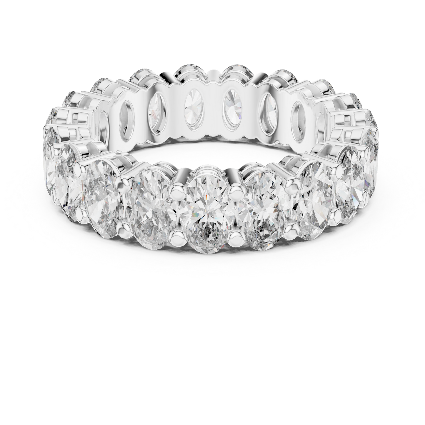 Oval Diamond Eternity Band TMV • Full Circle Luxe Ring • Royal Moissanite Bridal Gift