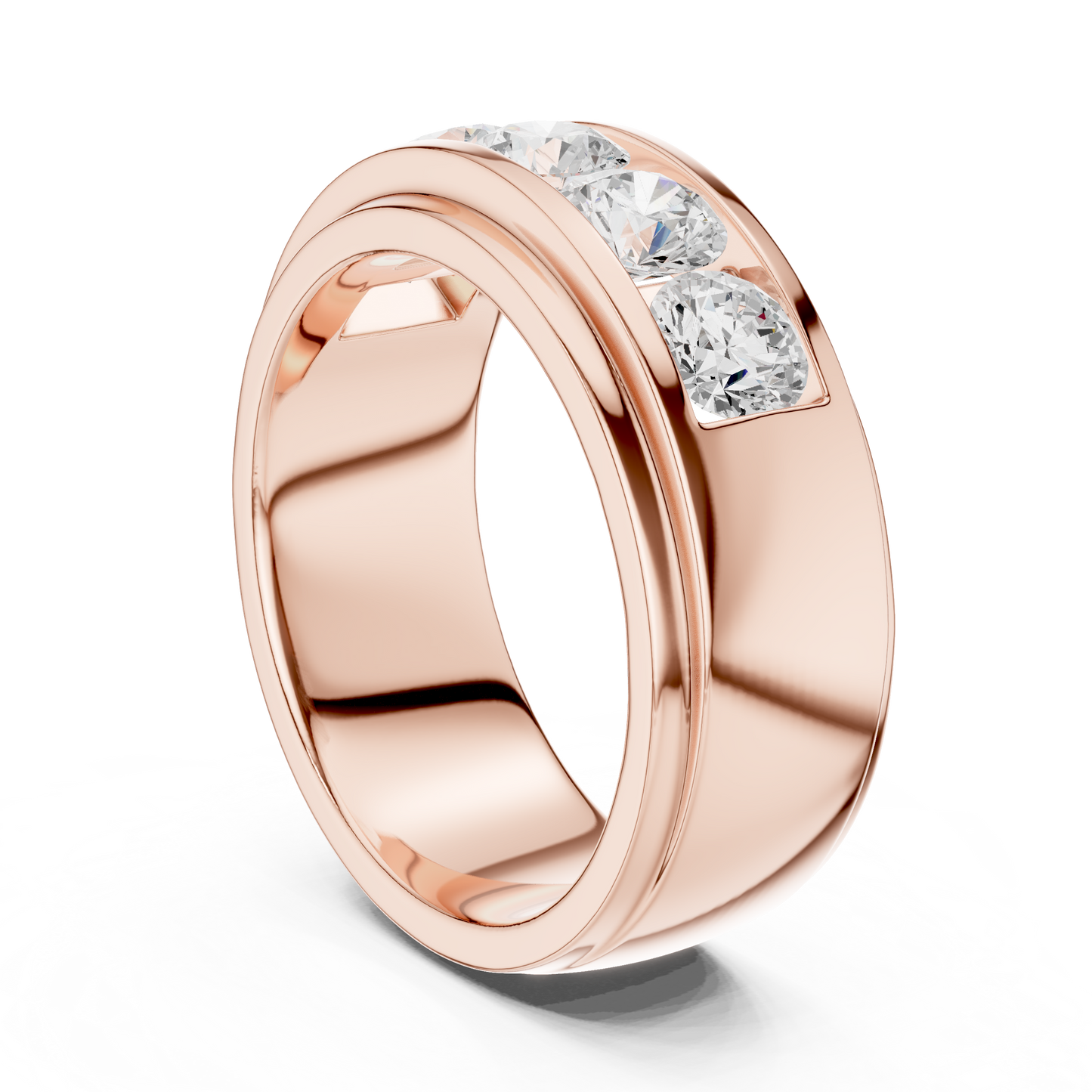 Luxury Round Diamond Band • Refined Heavy Style • Fashion Ring for Women And Girl