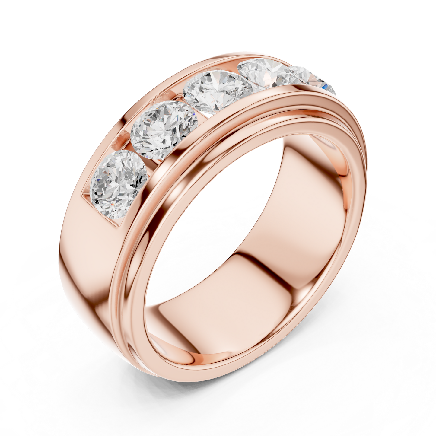 Luxury Round Diamond Band • Refined Heavy Style • Fashion Ring for Women And Girl