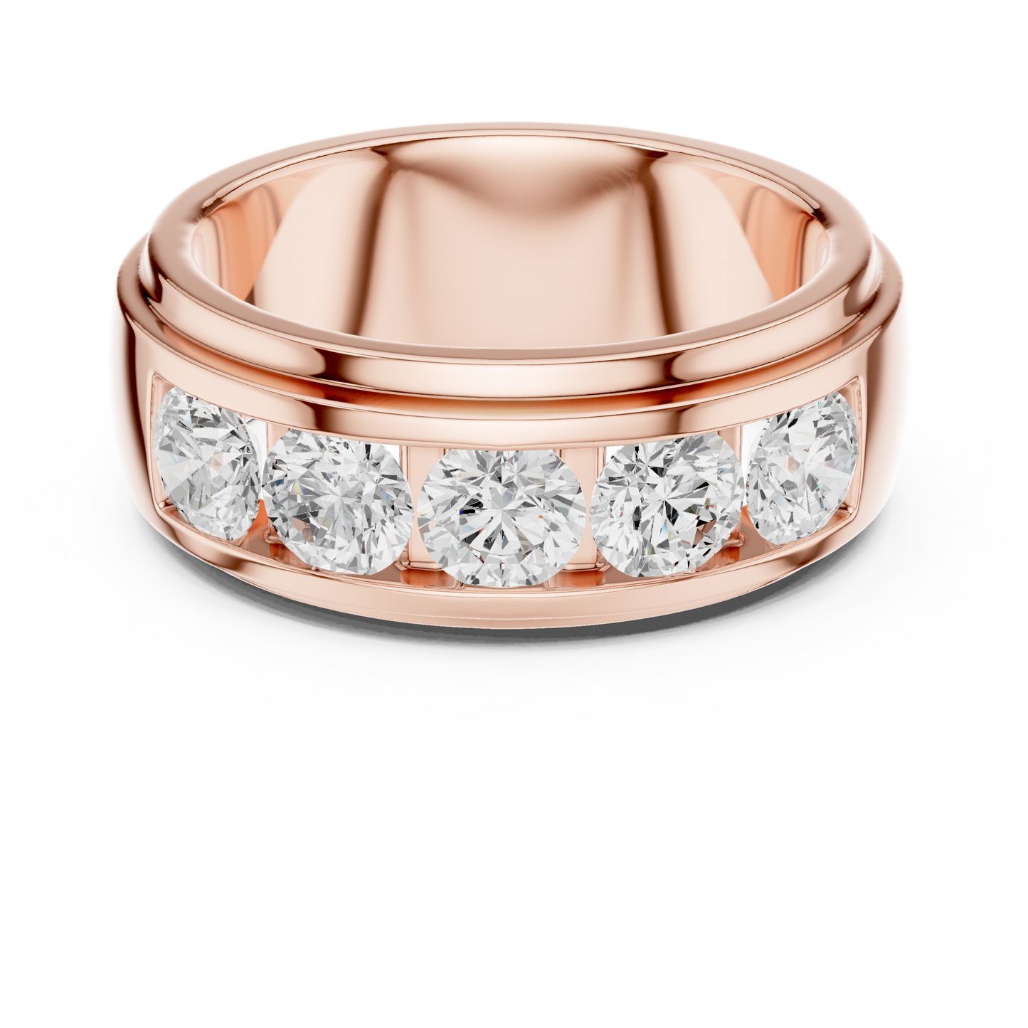 Luxury Round Diamond Band • Refined Heavy Style • Fashion Ring for Women And Girl