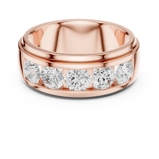 Luxury Round Diamond Band • Refined Heavy Style • Fashion Ring for Women And Girl