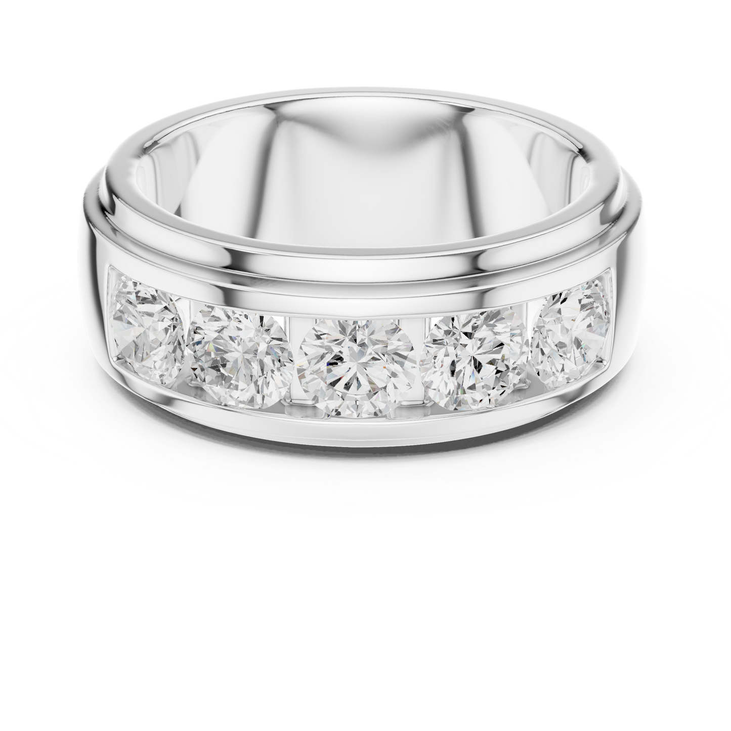 Luxury Round Diamond Band • Refined Heavy Style • Fashion Ring for Women And Girl