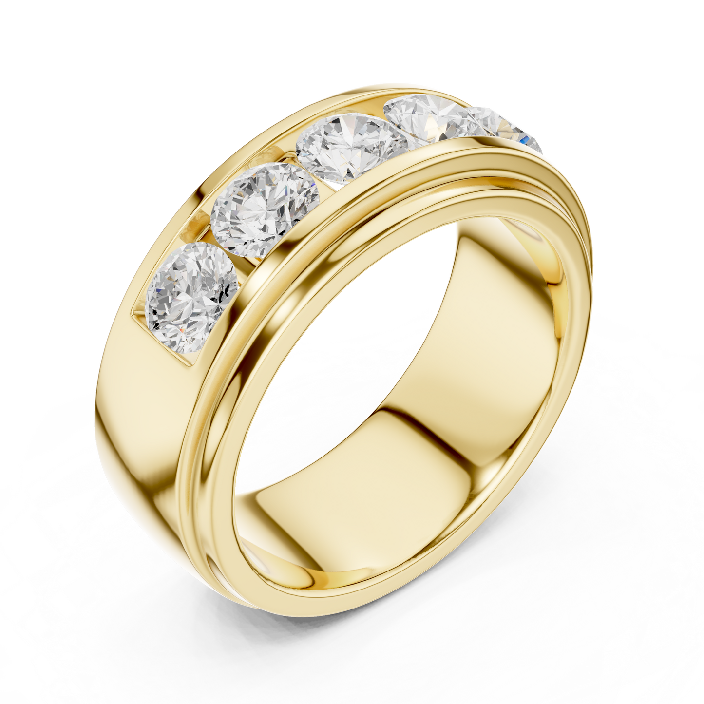 Luxury Round Diamond Band • Refined Heavy Style • Fashion Ring for Women And Girl