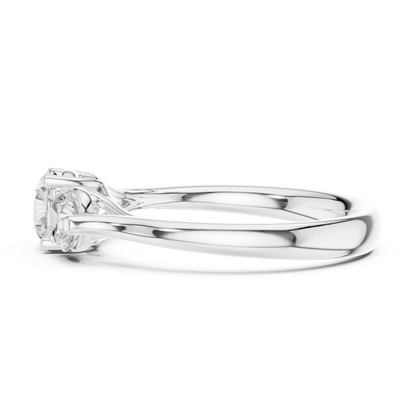 Elegant Three Stone Ring | Fine Diamond Engagement Jewelry | Past Present Future Love Symbol