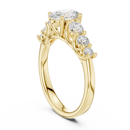 0.85Ct Oval Solitaire Inspired Ring • Ultra-Fine Gold Finish • Romantic Gift for Her