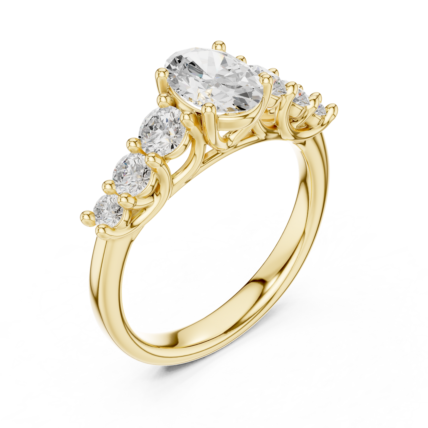 0.85Ct Oval Solitaire Inspired Ring • Ultra-Fine Gold Finish • Romantic Gift for Her