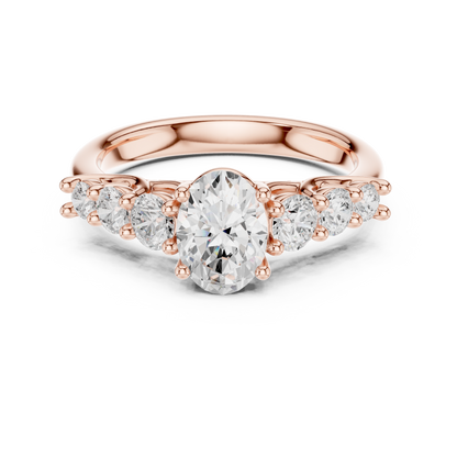 0.85Ct Oval Solitaire Inspired Ring • Ultra-Fine Gold Finish • Romantic Gift for Her