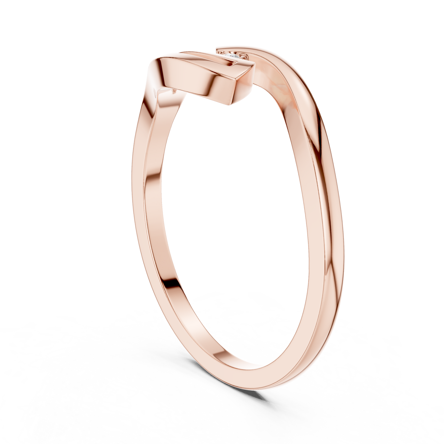 Flowing Swirl Diamond Ring • Lightweight Dainty Ring • Women’s Daily Wear Jewelry