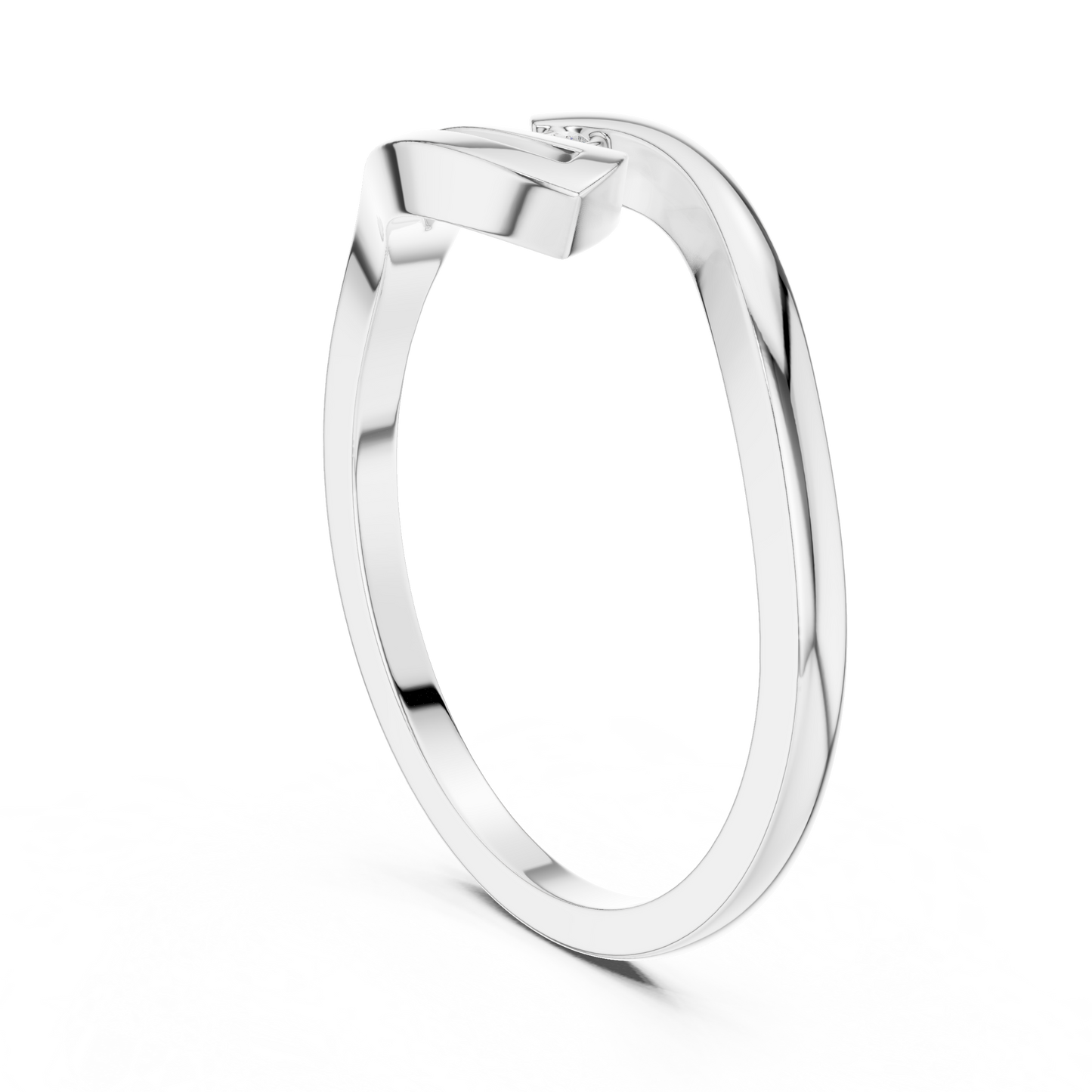 Flowing Swirl Diamond Ring • Lightweight Dainty Ring • Women’s Daily Wear Jewelry