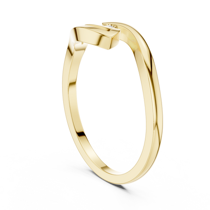 Flowing Swirl Diamond Ring • Lightweight Dainty Ring • Women’s Daily Wear Jewelry