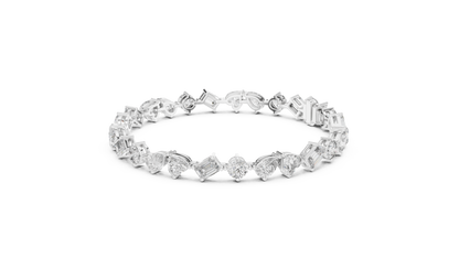Palace Royale Multi-Cut Diamond Tennis Bracelet – Crafted Lab Diamond Elegance in Gold - Everyday-Elegance
