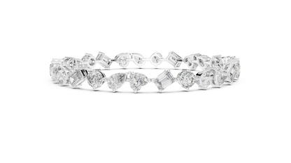 Palace Royale Multi-Cut Diamond Tennis Bracelet – Crafted Lab Diamond Elegance in Gold - Everyday-Elegance