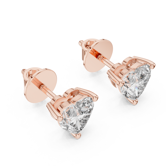 Gold Hearts Cut Earrings
