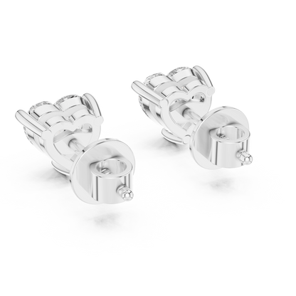Solitaire Heart Diamond Stud Earrings – Classic Bridal Everyday Elegance - Romantic Heart Diamond Stud Earrings | Modern Solitaire Fine Jewelry