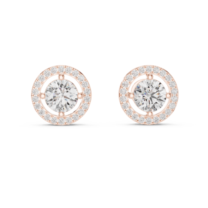 Prime Cut Halo Diamond Stud Earrings – Super Luxe - Forever Halo Diamond Stud Earrings – Luxury Essential