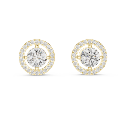 Prime Cut Halo Diamond Stud Earrings – Super Luxe - Forever Halo Diamond Stud Earrings – Luxury Essential