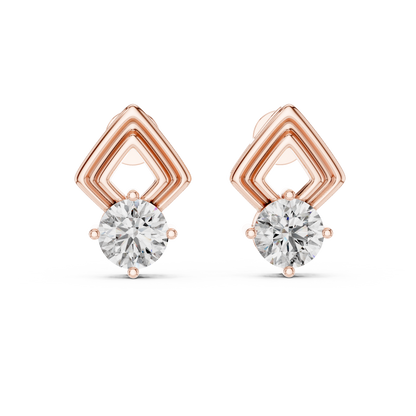 Cathedral-Set Solitaire Studs – Elevated Diamond Architecture - Cathedral-Set Solitaire Studs – Elevated Diamond Architecture