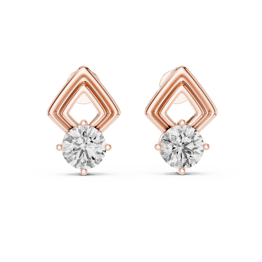 Cathedral-Set Solitaire Studs – Elevated Diamond Architecture - Cathedral-Set Solitaire Studs – Elevated Diamond Architecture