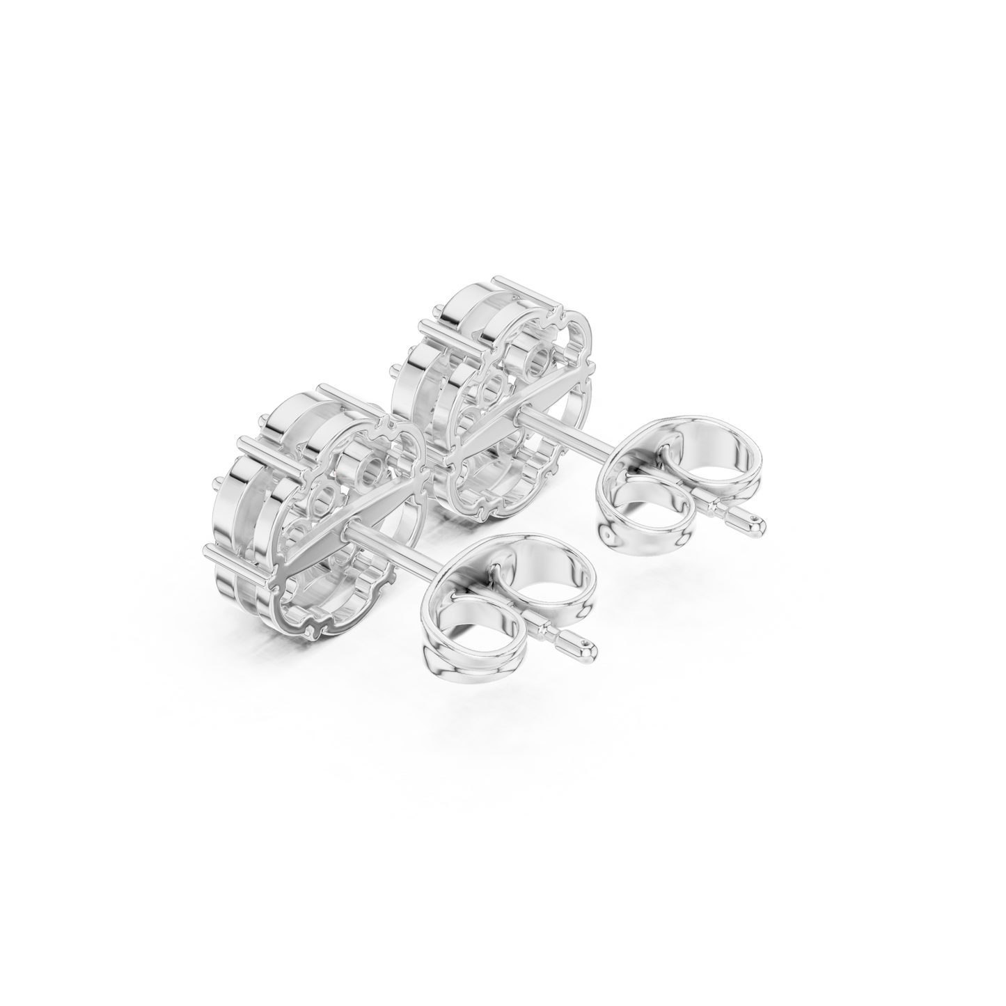 Elegant 14K Gold Diamond Studs Floral Cluster Design Handmade by HB Prestige Jewels Ethical Lab Grown Diamond Anniversary Gifts