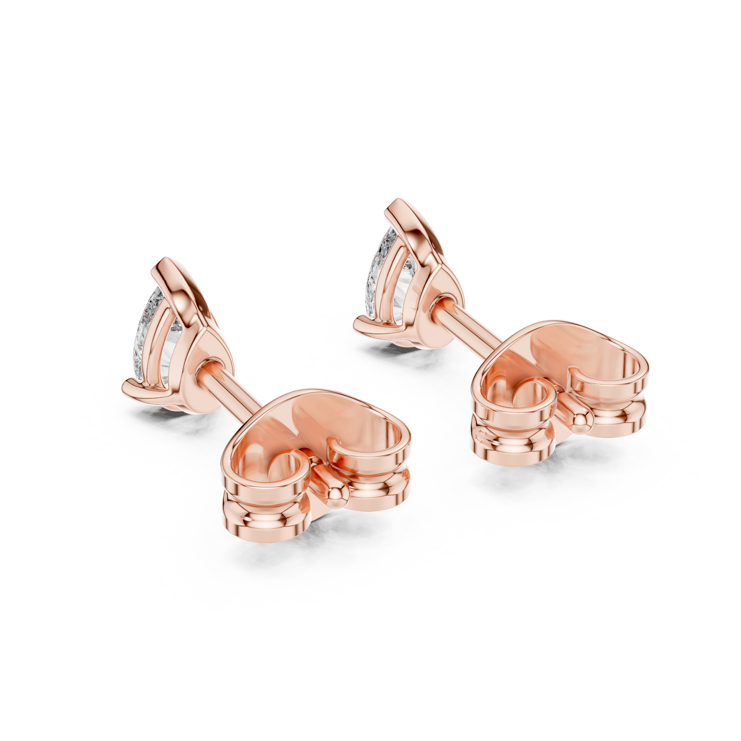 Elegant Gold Diamond Earrings For Anniversary