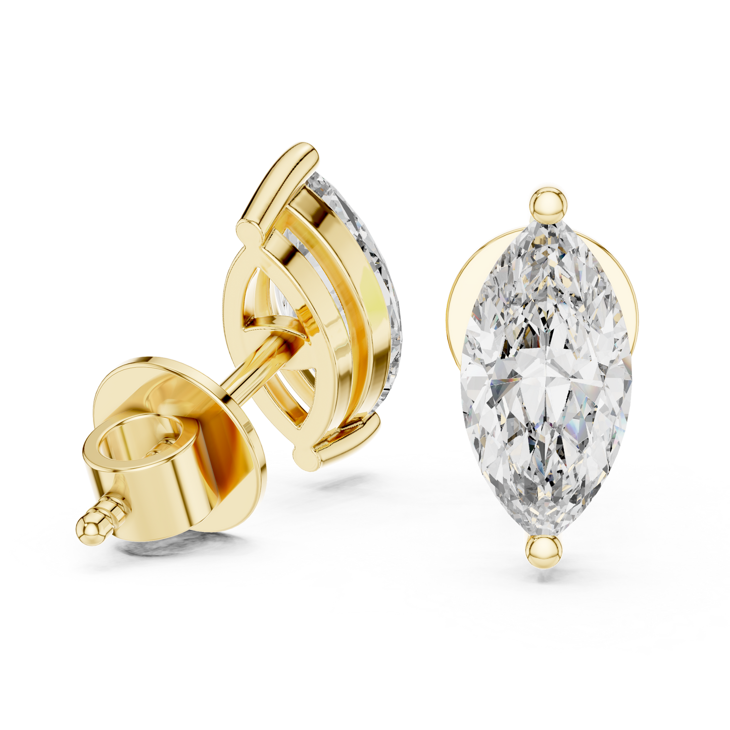 Elegant Lab Diamond Earring Display