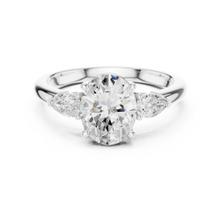 Engagement Ring On Hand Model