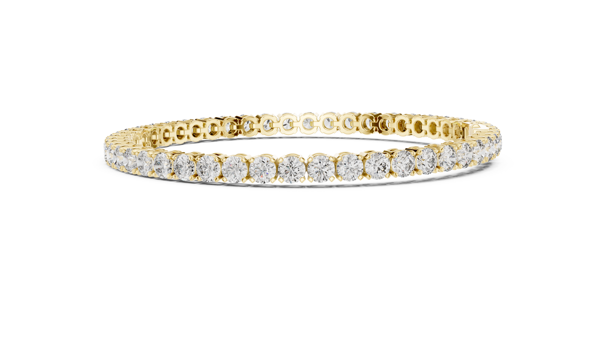 Etsy Listing Photo 10 - 14K Gold Lab Diamond Tennis Bracelet - 18K Solid Gold Collet Bracelet - Round Cut Diamond Bracelet - Gift for Her. Artisan Workshop Detail: Handcrafted finishing, custom bench jeweler polish, and master gemstone setter craftsmanship at HB Prestige Jewels. Handcrafted Collet Setting / Round Bezel Setting with Flexible Articulated Link Chain and Moissanite Lab Diamond. High-search keywords: 14K Gold Bracelet, Lab Diamond Bracelet, Tennis Bracelet, Gold Tennis Bracelet, 10K Gold Jewelry
