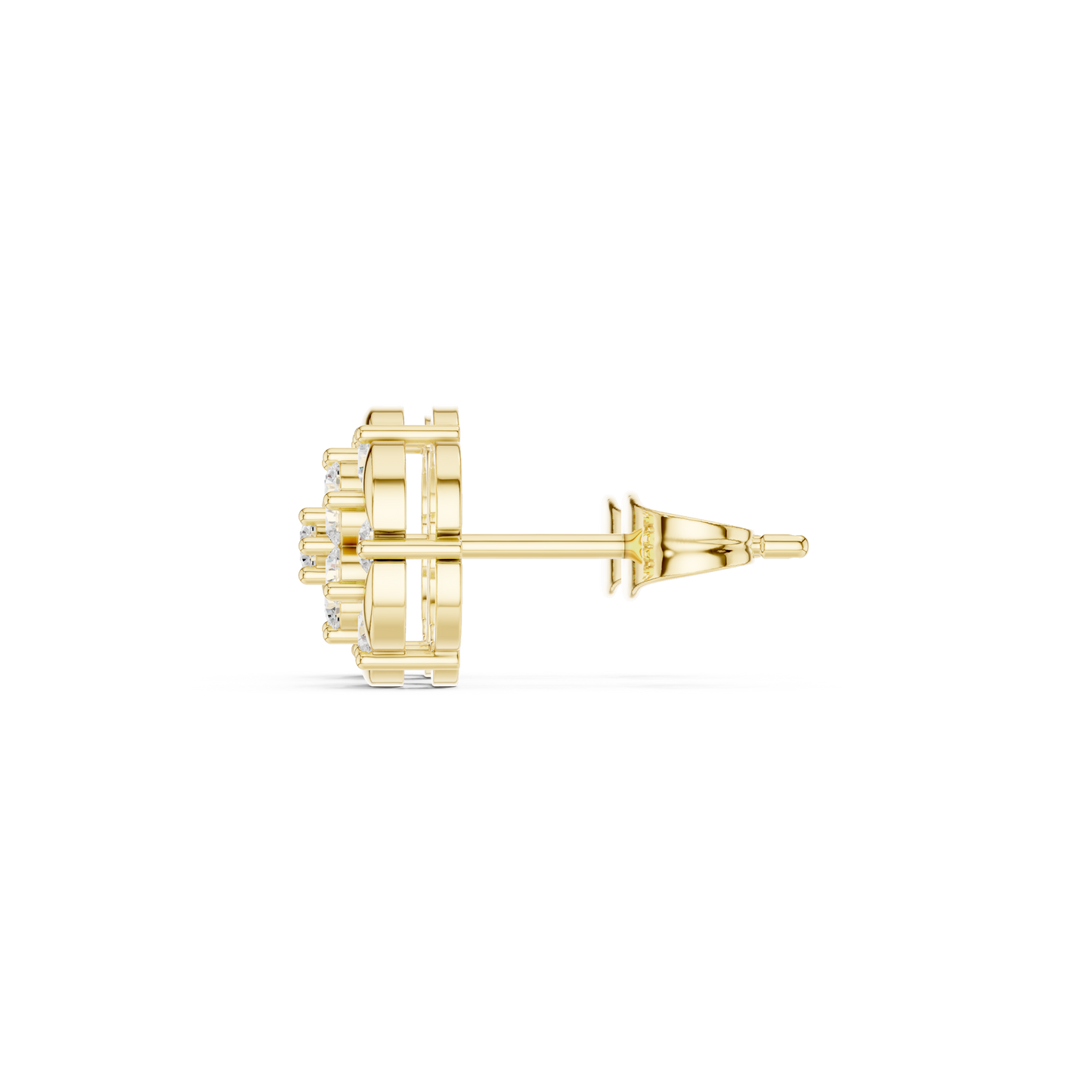 Exclusive 14K Gold Cluster Studs Featuring Brilliant Lab Grown Diamonds Fine Jewelry Gift For Her From HB Prestige Jewels Store