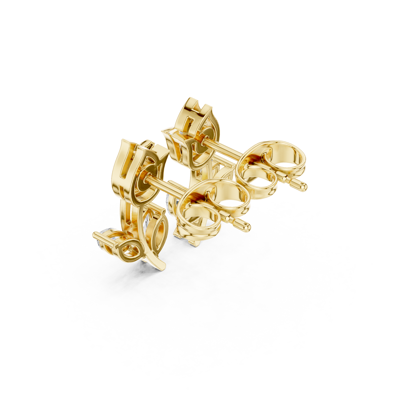 Exquisite Gold Drop Earrings Featuring Lab Grown Diamonds For Special Occasion Jewelry Gift Idea