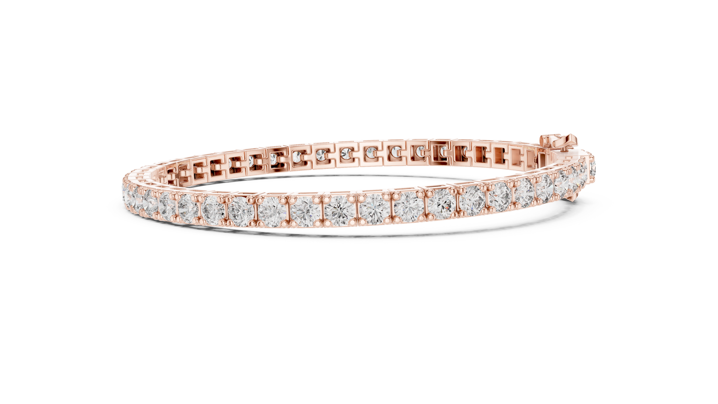 Empress Round Diamond Bracelet • High-Grade Gold Setting • Eternal Sparkle Design • Opulent Gift for Her