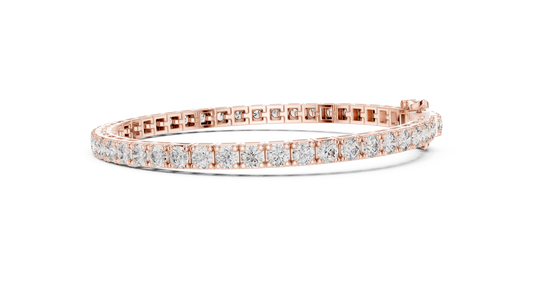 Empress Round Diamond Bracelet • High-Grade Gold Setting • Eternal Sparkle Design • Opulent Gift for Her