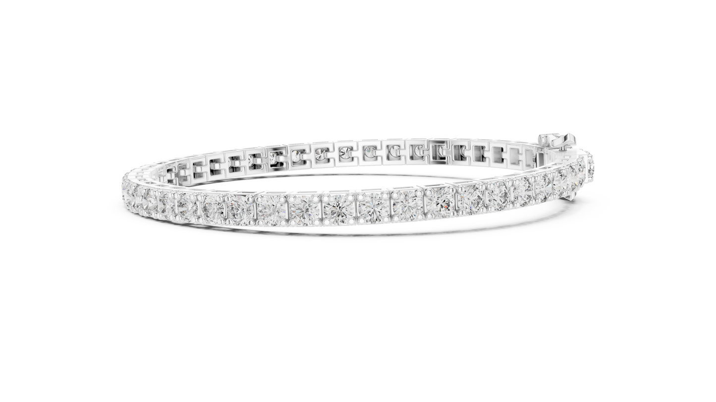 Empress Round Diamond Bracelet • High-Grade Gold Setting • Eternal Sparkle Design • Opulent Gift for Her