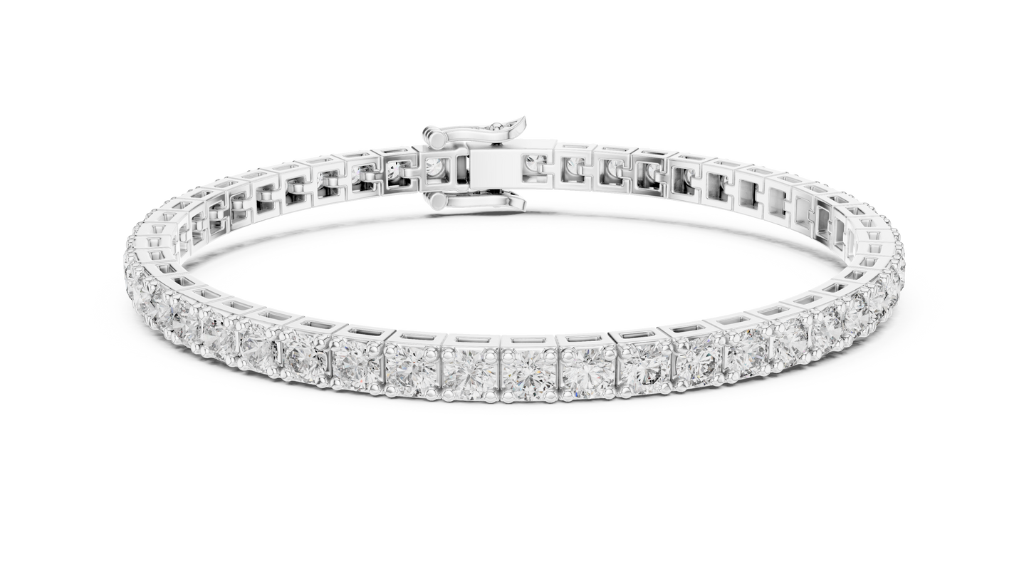 Empress Round Diamond Bracelet • High-Grade Gold Setting • Eternal Sparkle Design • Opulent Gift for Her