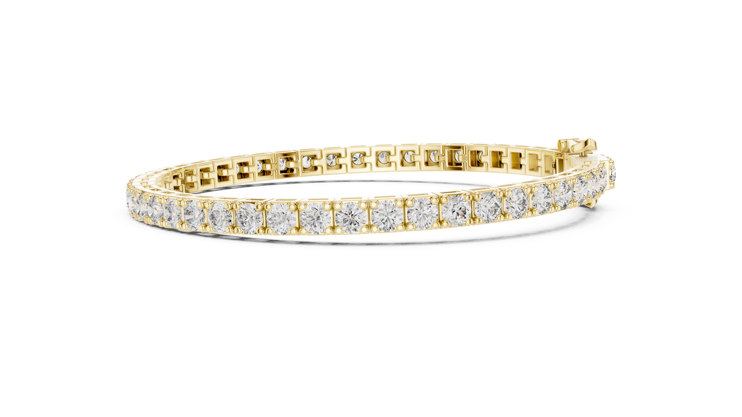 Empress Round Diamond Bracelet • High-Grade Gold Setting • Eternal Sparkle Design • Opulent Gift for Her