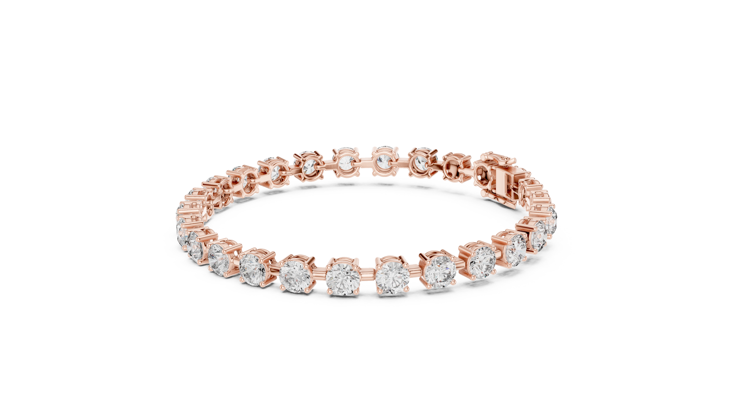 Power Tennis Bracelet | Round Diamond Radiance | Luxury Silver Statement Status Jewelry