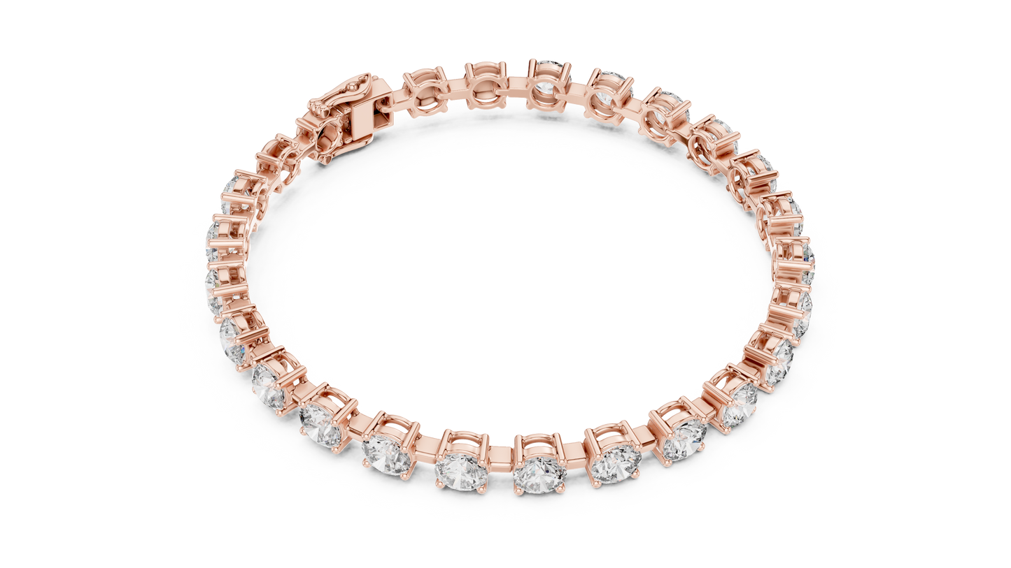 Power Tennis Bracelet | Round Diamond Radiance | Luxury Gold Statement Status Jewelry