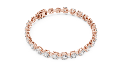 Power Tennis Bracelet | Round Diamond Radiance | Luxury Silver Statement Status Jewelry