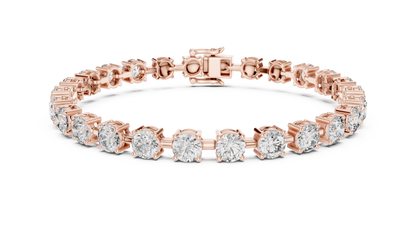 Power Tennis Bracelet | Round Diamond Radiance | Luxury Gold Statement Status Jewelry