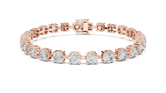 Power Tennis Bracelet | Round Diamond Radiance | Luxury Silver Statement Status Jewelry