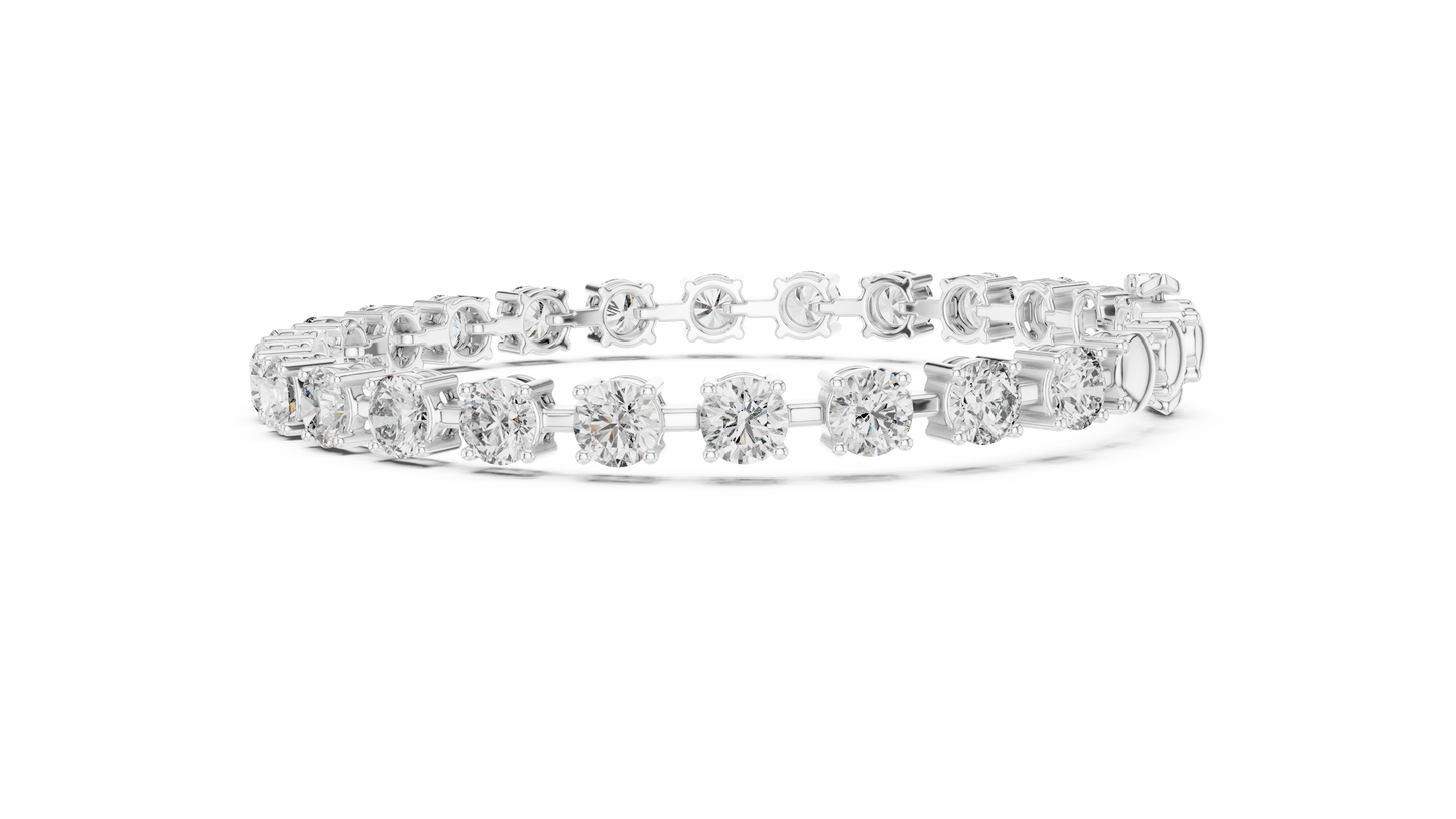 Power Tennis Bracelet | Round Diamond Radiance | Luxury Gold Statement Status Jewelry