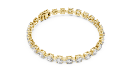 Power Tennis Bracelet | Round Diamond Radiance | Luxury Gold Statement Status Jewelry