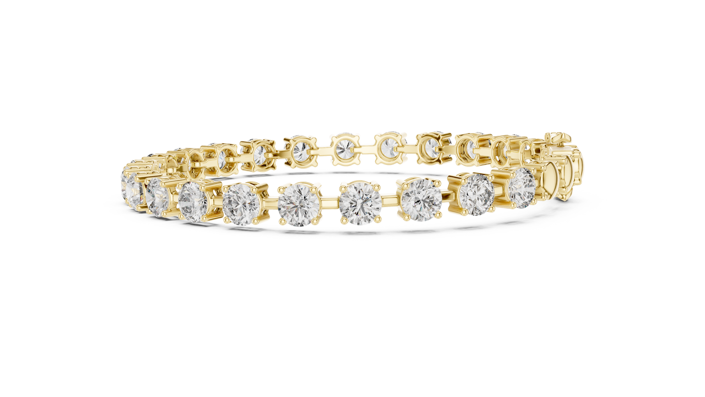 Power Tennis Bracelet | Round Diamond Radiance | Luxury Silver Statement Status Jewelry