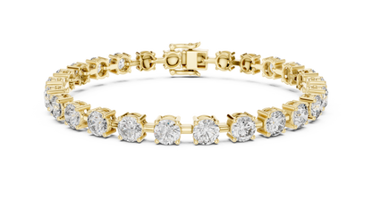 Power Tennis Bracelet | Round Diamond Radiance | Luxury Gold Statement Status Jewelry